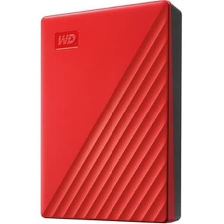 Western Digital Western Digital WDBPKJ0040BRD-WESN My Passport 4 TB Portable Hard Drive - External - Red WDBPKJ0040BRD-WESN